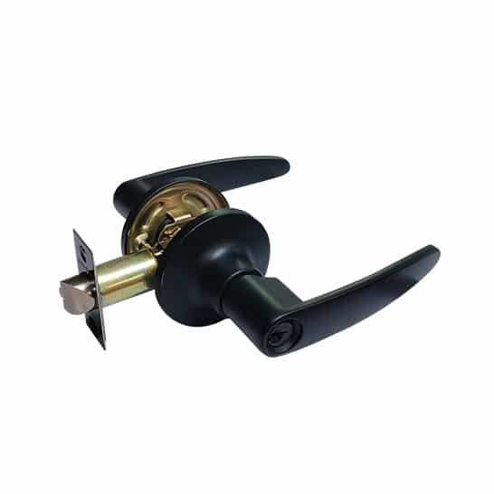 Kingvik Tubular Leverset Entrance Lock Black (65041BL)