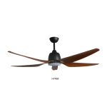 Lucia Ceiling Fan Hyper66 Matt Black 66in