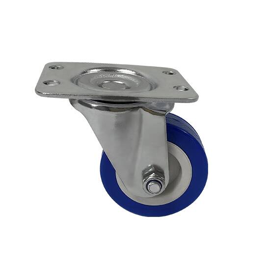 Brad Rubber Caster Swivel Blue 2in