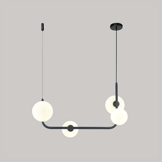 Drop Lamp Silver Black