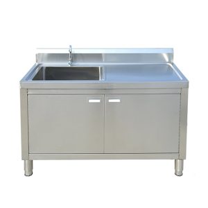 KP Sink with Drainboard Cabinet 304 SS Single Bowl