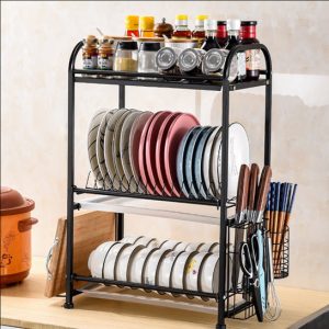 Kitchen Pro Dish Rack 3L Black 40cm