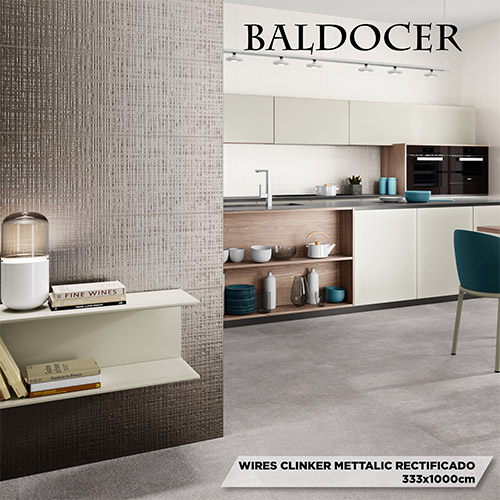 Baldocer - Wires Clinker Metallic Rectificado Tiles 333x1000cm