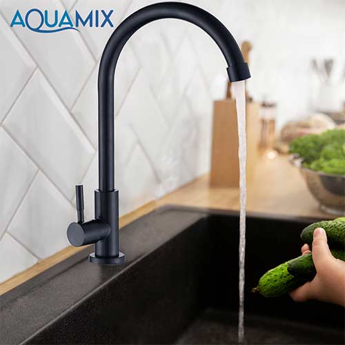 Aqua Mix - Kitchen Faucet (Black)